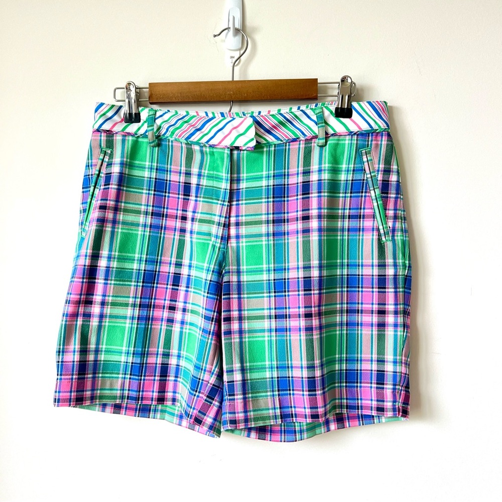 LADY HAGEN Plaid Golf Tennis Shorts—SZ. 8